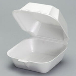 Genpak Large Hinged Sandwich Container 5-5/8"x5-3/4"x3-1/4"