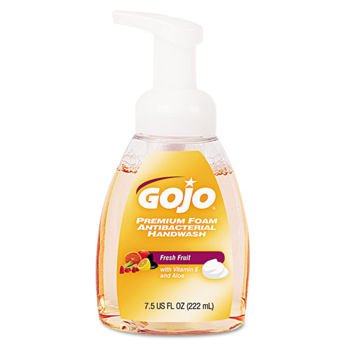 GOJO Premium Foam Antibacterial Hand Wash-Fresh Fruit Scent 7.5 oz