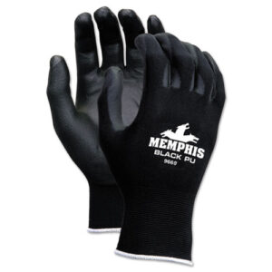 MCR Saftey Economy PU Coated Work Gloves, Black