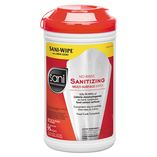 Sani Professional No Rinse Multi-Surface Wipes – 95 Ct