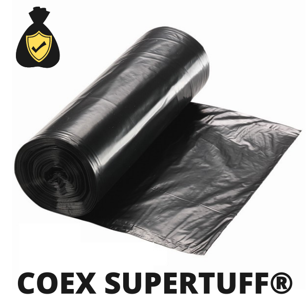 COEX SUPERTUFF®3-PLY Antimicrobial Trash Liner 55-60 Gal