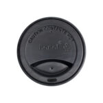 Karat® PS Black Sipper Dome Lids for Paper Hot Cup