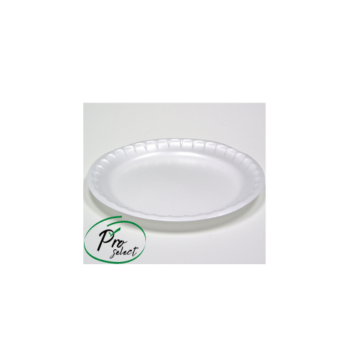 Pro-Select 9″ White Non Laminated Foam Plate