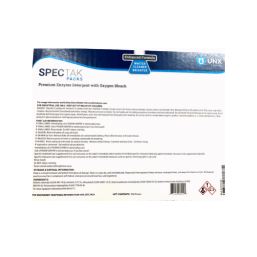Triple S UNX SpecTak Enzyme Bleach Detergent Packs 260 Ct