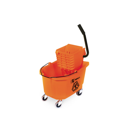 Triple S Orange Side Press Wringer Bucket Combo 35 Qt