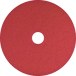 SSS 12″ Red Spray Buff Floor Pad, 5/Cs.